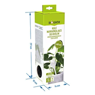 Zavlažovacie gule pre rastliny, čierne matné, 400 ml, 2 ks. – photo 4