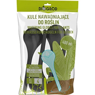 Zavlažovacie gule pre rastliny, čierne matné, 400 ml, 4 ks. – photo 3