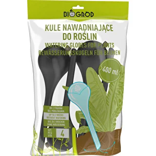 Zavlažovacie gule pre rastliny, čierne matné, s korkom, 400ml, 4 ks. – photo 4