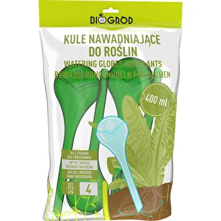 Zavlažovacie gule pre rastliny, zelené priehľadné, 400 ml, 4 ks. – photo 3