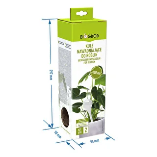 Zavlažovacie gule pre rastliny, jantárové priehľadné, 400 ml, 2 ks. – photo 6