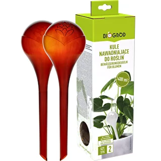 Zavlažovacie gule pre rastliny, jantárové priehľadné, 400 ml, 2 ks. – photo 3