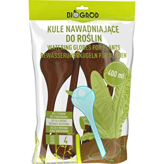Zavlažovacie gule pre rastliny, jantárové priehľadné, 400 ml, 4 ks. – photo 3