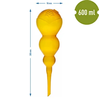 Trojitá zavlažovacia guľa (trojkomorová), priehľadná žltá, 600 ml – photo 5