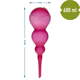 Trojitá zavlažovacia guľa (trojkomorová), priehľadná ružová, 600 ml – photo 5