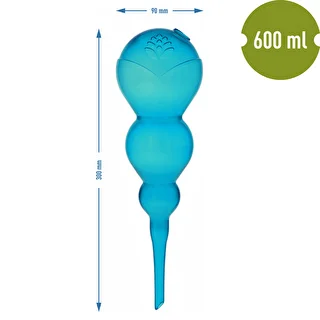 Trojitá zavlažovacia guľa (trojkomorová), priehľadná modrá, 600 ml – photo 5