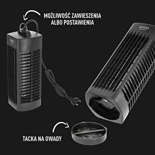 Lampa na hubenie hmyzu Manhattan UVA 6 W, čierna – photo 6