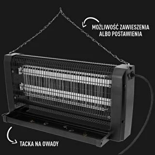 Lampa na hubenie hmyzu UVA 20 W, čierna – photo 5