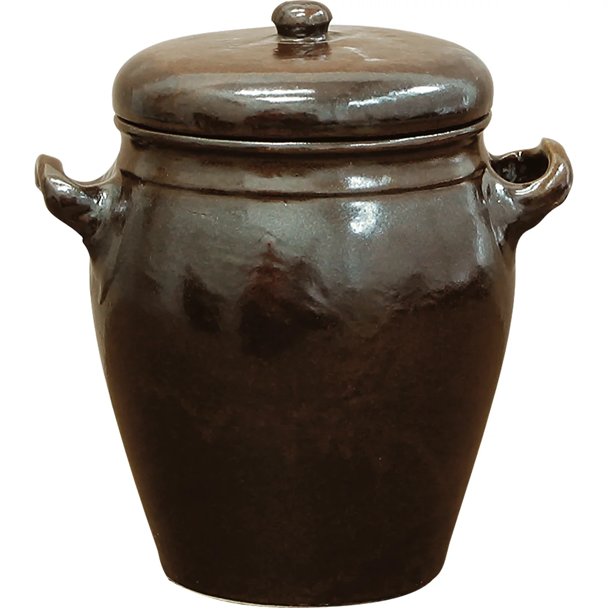 Keramika - hrniec 1,6l rustikálny s pokrievkou