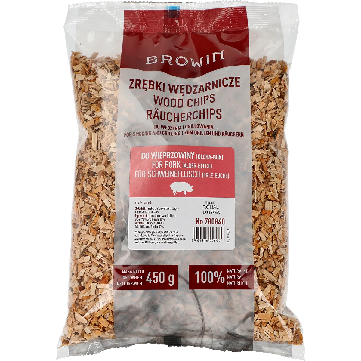 Štiepky na údenie/grilovanie, 70% jelša + 30% buk, 450 g, trieda 8