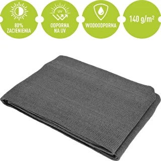 Tieniaca sieť (80%, 140 g/m2) 0,9x5 m, grafitová – photo 5
