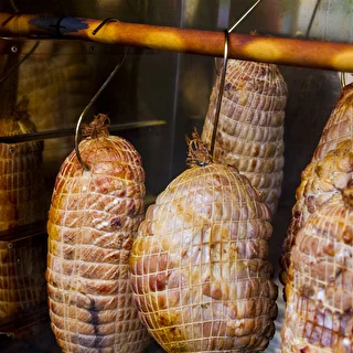 Biela údenárska sieťka s rozmermi 12,5 cm x 50 m, s tepelnou odolnosťou do 220°C – photo 11
