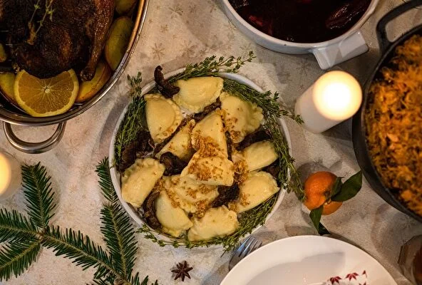 Pirohy s kapustou a hubami