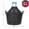 Balón na víno 5L v plastovom koši - 6 