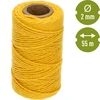Bavlnený špagát žltý 2 mm/55 m/100 g - 4 ['bavlnený špagát', ' bavlnený povraz', ' špagát pre jemné rastliny', ' prírodný špagát', ' ekošpagát', ' špagát na makramé', ' špagát na viazanie', ' špagát na ručné práce', ' špagát na sťahovanie', ' žltý špagát', ' žltý povraz']
