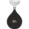Biely plastový lievik fi 25cm - 2 ['lievik na víno', ' lievik na balóny', ' lievik na balóny na víno', ' univerzálny lievik', ' na filtráciu vína', ' príslušenstvo na vinárstvo']