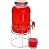 Dóza s kohútikom 3,8 L na stojane - 5 ['dóza s kohútikom', ' dóza na limonádu', ' dóza na punč', ' dóza na nápoje', ' dávkovač nápojov', ' na oslavy', ' na podávanie nápojov', ' sklenená dóza s kohútikom', ' dóza na stojane', ' pohár s kohútikom']