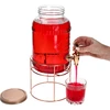 Dóza s kohútikom 3,8 L na stojane - 4 ['dóza s kohútikom', ' dóza na limonádu', ' dóza na punč', ' dóza na nápoje', ' dávkovač nápojov', ' na oslavy', ' na podávanie nápojov', ' sklenená dóza s kohútikom', ' dóza na stojane', ' pohár s kohútikom']