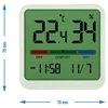 Elektronický izbový teplomer, biely - 9 ['elektronický teplomer', ' teplomer s hodinami a dátumom', ' teplomer s vlhkomerom', ' meranie vlhkosti v miestnosti', ' merač komfortu', ' teplomer s indikátorom komfortu', ' multifunkčný teplomer', ' teplomer do interiéru', ' vnútorný teplomer', ' bezdrôtový teplomer', ' elektronický teplomer na stenu', ' meteorologická stanica', ' meteorologická stanica']