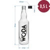 Fľaša 0,5 L s uzáverom a potlačou silná Voda - 4 ['fľaša na likér', ' fľaša s potlačou', ' pálenka', ' fľaša na likér', ' fľaša na vodku', ' fľaša na vodku', ' ozdobná fľaša', ' fľaša 500 ml', ' sklenená fľaša', ' svadobná fľaša', ' na vidiecky stôl', ' fľaša na vodu']