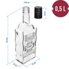 Fľaša Kláštorná 0,5 L, s uzáverom a potlačou Pálenka - 6 ['fľaša na likér', ' fľaša s potlačou', ' pálenka', ' fľaša na likér', ' fľaša na vodku', ' fľaša na vodku', ' ozdobná fľaša', ' fľaša 500 ml', ' sklenená fľaša', ' svadobná fľaša', ' na vidiecky stôl', ' super fľaša', ' fľaša vlna']