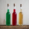 Fľaša na likér 350 ml 6 ks + 6 zátok - 7 ['na likér', ' do likéru', ' domáci likér', ' na višňovku', ' na darček', ' ozdobná fľaša', ' na šťavu', ' do šťavy', ' sada fliaš', ' sklenené fľaše']