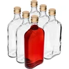 Fľaša Ploskačka 500 ml s uzáverom, 6 ks - 8 ['fľaša 500 ml', ' ploskačka', ' fľaša na likér', ' fľaša na alkohol', ' fľaša pol litra', ' sada fliaš']