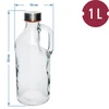 Fľaša Samuraj - s uzáverom a rukoväťou 1L - 2 ['fľaša na alkohol', ' ozdobné fľaše na alkohol', ' sklenená fľaša na alkohol', ' fľaše na pálenku na svadbu', ' fľaša na likér', ' fľaše na vodku', ' fľaša na vodku svadba', ' fľaša na vodku krstiny', ' fľaša na vodku prijímanie']