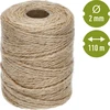 Jutový špagát 2 mm/110 m/250 g - 4 ['špagát z juty', ' jutový špagát', ' špagát na paradajky', ' špagát na uhorky', ' prírodný špagát', ' ekošpagát', ' špagát na makramé', ' špagát na viazanie', ' špagát na ručné práce']