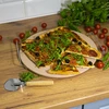 Kameň na pizzu s držadlom a nožom, z kordieritu, okrúhly 33 cm - 14 ['darček', ' domáca pizza', ' na pečenie pizze', ' na servírovanie pizze', ' na pečenie chleba', ' na pečenie žemlí']