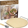 Kameň na pizzu s držadlom a nožom, z kordieritu, okrúhly 33 cm - 6 ['darček', ' domáca pizza', ' na pečenie pizze', ' na servírovanie pizze', ' na pečenie chleba', ' na pečenie žemlí']