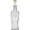 Kredencová fľaša 0,5 L s korkom - 2 ['ozdobná sklenená fľaša', ' fľaša s prírodným korkom', ' fľaša na likéry']