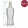 Kredencová fľaša 700ml s korkom - 5 ['ozdobná sklenená fľaša', ' fľaša s prírodným korkom', ' fľaša na likéry', ' fľaša na šťavy', ' ozdobná fľaša na nápoje', ' ozdobná fľaša na likéry', ' pekná fľaša s korkom', ' domáce likéry', ' domáce šťavy']
