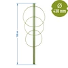 Kruhová podpora pre rastliny 3 kruhy 1,5m - 2 ['podpora pre rastliny', ' podpora kruhová pre kríky', ' záhradná podpora', ' podpora na ruže', ' záhradná pergola', ' objímka pre rastliny', ' podperka pre rastliny', ' podpora kvetinová', ' podpora pre izbové rastliny', ' podpora pre hortenzie', ' podpora pre čučoriedky', ' podpora pre popínavé rastliny', ' zelená podpora', ' tmavozelená podpora pre rastliny', ' oceľová podpora pre rastliny s kruhmi']