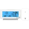 Meteorologická stanica RCC, DCF – elektronická, bezdrôtová, podsvietený senzor, biela - 6 
