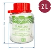 Nádoba 2L s plastovým vekom - 2 ['veľká nádoba', ' veľký pohár', ' veľká sklenená nádoba', ' nádoba na zaváranie', ' na kvasenie', ' na uhorky', ' na kapustu', ' priemyselná nádoba', ' nádoba s kliešťami', ' nádoba kliešte', ' kliešte na uhorky']