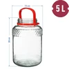 Nádoba 5 L s plastovým vekom - 6 ['veľká nádoba', ' veľký pohár', ' veľká sklenená nádoba', ' nádoba na zaváranie', ' na kvasenie', ' na uhorky', ' na kapustu', ' priemyselná nádoba', ' nádoba s kliešťami', ' nádoba kliešte', ' kliešte na uhorky']