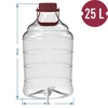 Nerozbitný balón 25 L s držadlom a kohútikom - 12 ['balón nerozbitný', ' balón PET', ' balón ľahký', ' balón na víno', ' balón s kohútikom', ' balón s kohútikom', ' balón vinársky', ' balón s vypúšťacím kohútikom', ' plastový balón', ' balón na fermentáciu']