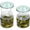 Nízka nádoba 330ml - s farebným viečkom fi 82/6, 6ks. - 6 ['nízka nádoba', ' sklenená nádoba', ' nádoba 330ml', ' twist-off viečko', ' nádoba na džemy', ' nádoba na skladovanie', ' domáce konzervy', ' nádoba na slede', ' nádoba na šalát', ' nádoba na dezert']