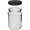 Pohár 250 ml fi 66/4 čierne viečko - 6 ks. - 3 ['súprava pohárov', ' poháre na kvasenie', ' poháre na džemy', ' poháre s viečkami', ' poháre fi 66', ' poháre s viečkami 4 úchyty', ' poháre s čiernymi viečkami', ' na zaváranie', ' na konzervovanie', ' nádoba na korenie']