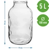 Pohár 5 L fi 100, bez viečok, 6 ks. - 9 ['Pohár na likéry', ' na likéry', ' pohár na alkohol', ' pohár na kvasenie', ' pohár na punč', ' pohár na limonádu', ' pohár 5L', ' pohár bez viečka', ' ozdobný pohár', ' dekoratívny pohár', ' pohár na zaváraniny', ' pohár', ' sklenený pohár', ' pohár fi 100', ' poháre 6 kusov']