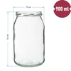 Pohár TO 900 ml s viečkom zlatým fi 82/6 - 6 ks. - 8 ['poháre', ' sklenený pohár', ' sklenené poháre', ' pohár s viečkom', ' poháre na zaváraniny', ' pohár na zaváranie', ' poháre na zaváranie', ' pohár na uhorky', ' pohár na med', ' 900 ml', ' 0', '9 l.']