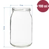 Pohár TO 900ml fi82/6 - 8ks. - 7 ['poháre na zaváranie', ' poháre na kvasenie', ' na kvaseniny', ' na zaváraniny', ' bez viečok', ' 900 ml']