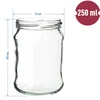 Pohár TO Štvrtka 250 ml s viečkom fi 66 - 6 ks - 6 ['poháre s viečkami', ' poháre twist-off', ' na džemy', ' na kompóty', ' na zaváraniny', ' na šaláty', ' ozdobné viečka']