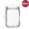 Pohár twist off 500 ml s farebným viečkom fi82/6 - 6ks. - 2 ['poháre na kvasenie', ' poháre na zaváraniny', ' poháre na konzervy', ' poháre na kompóty', ' sada pohárov s viečkami', ' farebné viečka']