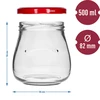 Pohár twist-off 500ml "Obrátená Amfora" s bordovým viečkom fi 82/6, 6 kusov - 9 ['pohár', ' pohár amfora', ' pohár 500ml', ' sada pohárov', ' sklenené poháre', ' poháre na zaváraniny', ' poháre na kozmetiku', ' poháre 6 kusov', ' sklenený pohár', ' poháre na džemy', ' poháre na konfitúry', ' poháre na marmelády', ' poháre na mäsové výrobky', ' poháre do pohárov', ' poháre na kozmetiku']