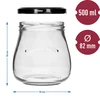 Pohár twist-off 500ml "Obrátená Amfora" s čiernym viečkom fi 82/6, 6 kusov - 9 ['pohár', ' pohár amfora', ' pohár 500ml', ' sada pohárov', ' sklenené poháre', ' pohár na zaváraniny', ' poháre na kozmetiku', ' poháre 6 kusov', ' sklenený pohár', ' poháre na džemy', ' poháre na konfitúry', ' poháre na marmelády', ' poháre na mäsové výrobky', ' poháre do pohárov', ' poháre na kozmetiku']