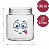 Pohár twist-off 580ml s potlačou Smajlík a viečkom fi 82/6 - 3 ks. - 7 ['poháre', ' sklenený pohár', ' sklenené poháre', ' pohár s viečkom', ' pohár s potlačou', ' pohár na obed', ' pohár na potraviny', ' pohár', ' sada pohárov', ' poháre fi 82 poháre s viečkami 6 úchytov', ' poháre s čiernymi viečkami', ' na zaváraniny']