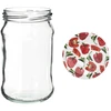 Poháre 300 ml s farebným viečkom fi 66 - 6 ks. - 10 ['poháre na zaváraniny', ' poháre 300 ml', ' sada pohárov', ' poháre na zaváraniny', ' poháre s farebnými viečkami', ' farebné viečka', ' na kompóty', ' na džemy']