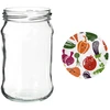 Poháre 300 ml s farebným viečkom fi 66 - 6 ks. - 12 ['poháre na zaváraniny', ' poháre 300 ml', ' sada pohárov', ' poháre na zaváraniny', ' poháre s farebnými viečkami', ' farebné viečka', ' na kompóty', ' na džemy']
